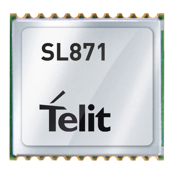 Telit Wireless Solutions SL871 Product User Manual