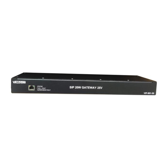 Valcom VIP-851-25 Manual