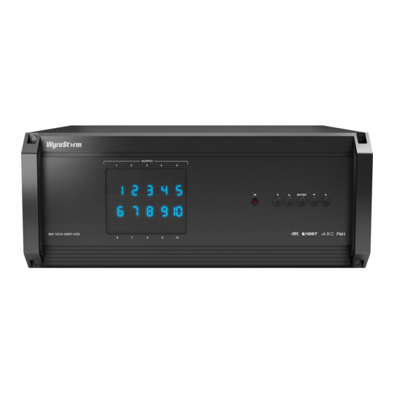 Wyrestorm MX-1010-H2XC Quick Start Manual