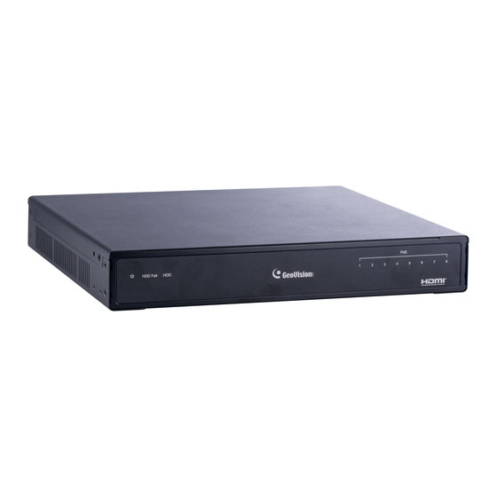 GeoVision GV-SNVR0811 User Manual