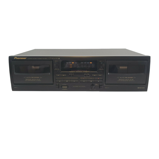 Pioneer CT-W205R Manuals
