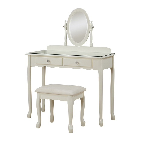 GFW LOIRE DRESSING TABLE SET Assembly Instructions Manual