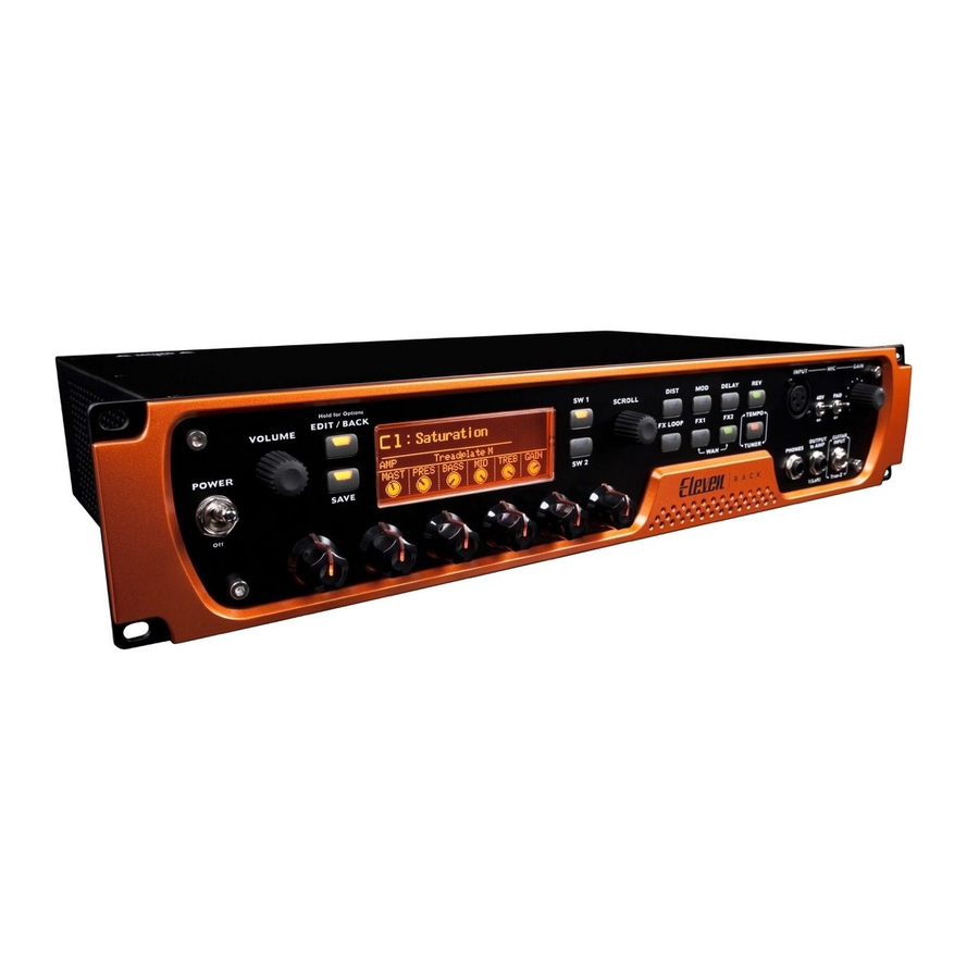 Avid Technology Eleven Rack User Manual