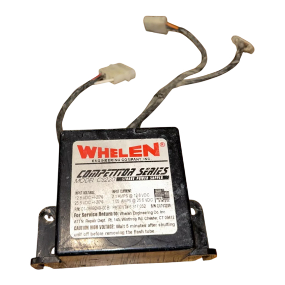 Whelen Engineering Company CS220 Installation Manual