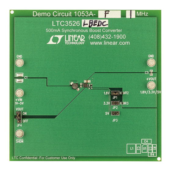 Linear Technology LTC3526 Quick Start Manual