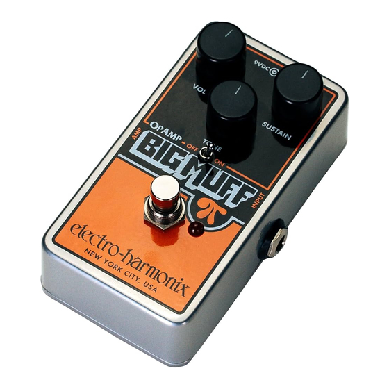 Electro-Harmonix Op-Amp Big Muff Pi Operating Instructions