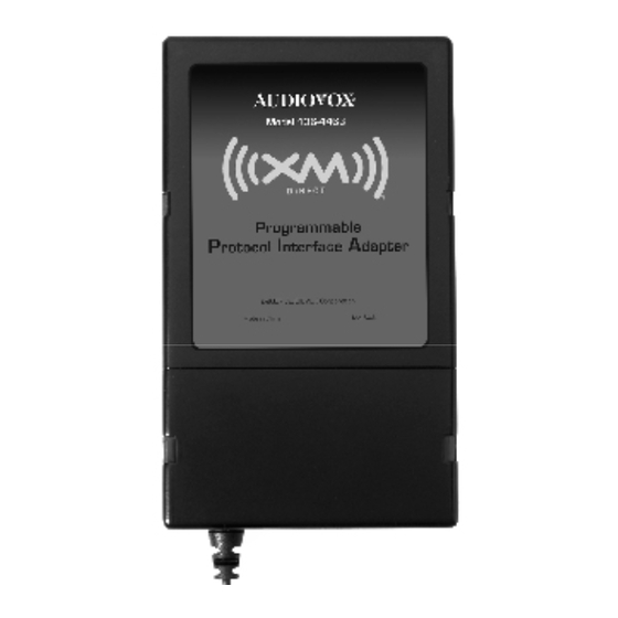 Audiovox CNP2000UCA Installation Manual