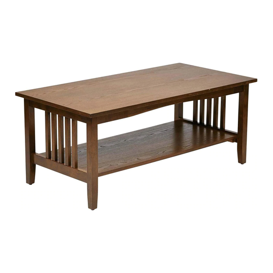 OSP Designs SIERRA COFFEE TABLE SRA12 Operating Instructions