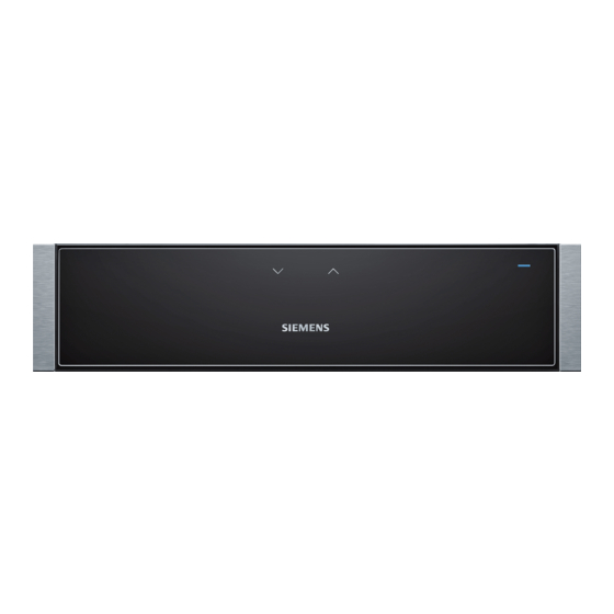 User Manuals: Siemens HW 140 Series Warming Drawer