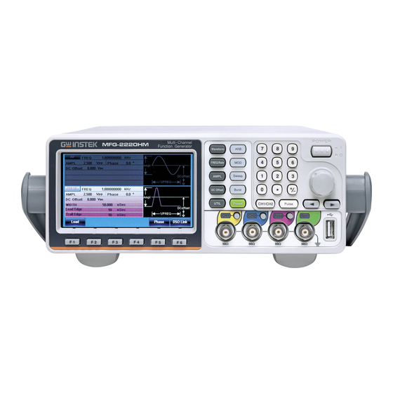 GW Instek MFG-2220HM Manual