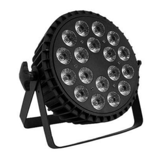 Shehds Aluminum alloy LED Flat Par 18x18W Lighting User Manual