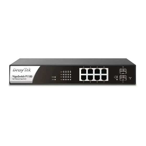 Draytek VigorSwitch P1100 Manuals