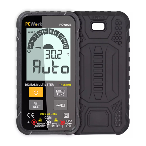 PCWork PCW02B Digital Multimeter Manuals