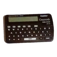 Franklin Crosswords Puzzle Solver CWP-100 User Manual