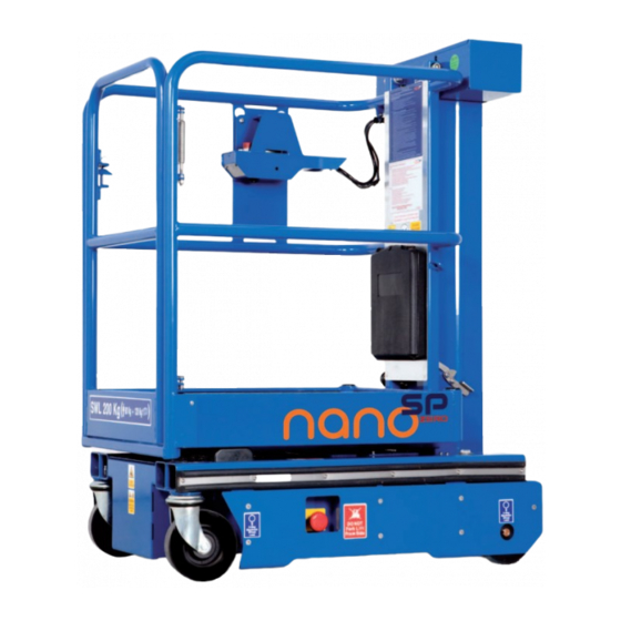 Power Tower Nano SP Zero MEWP Manuals