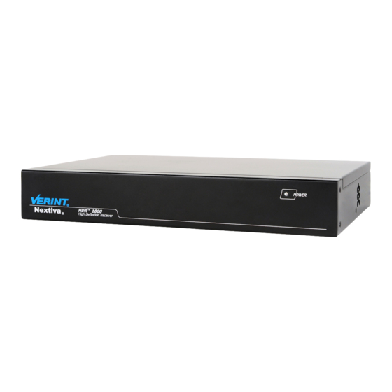 Verint Nextiva HDR 1800 User Manual