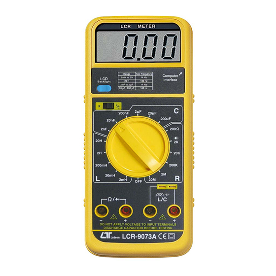 User Manuals: SUNWE LCR-9073A LCR Meter