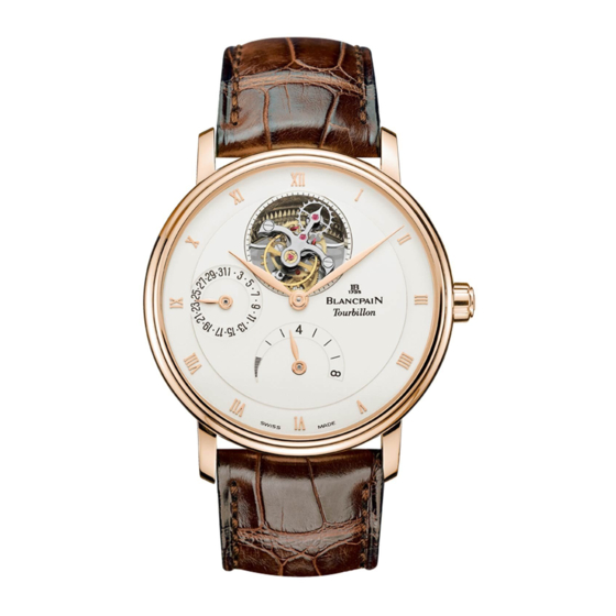 Blancpain TOURBILLON 6025 Operating Instructions