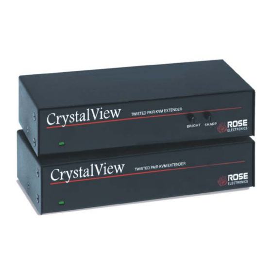 Rose electronics CrystalView CAT5 Quick Start Manual