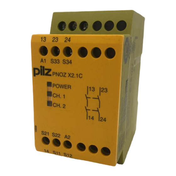 Pilz PNOZ X2.1C Operating Manual