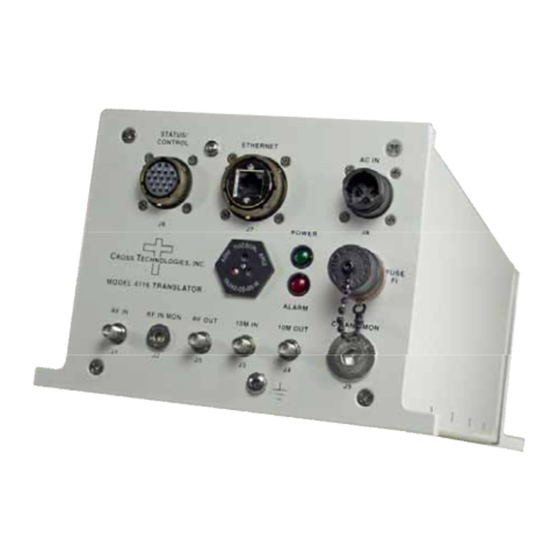 Cross Technologies 4116-T21-310212 Manuals