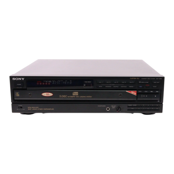 Sony CDP-C8ESD Service Manual
