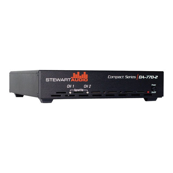 Stewart Audio DA-770 Series Owner's Manual