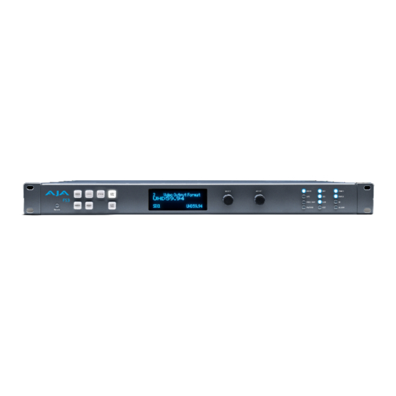 AJA FS3 Installation And Operation Manual