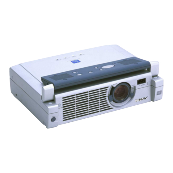 Sony VPL-CS4 Operating Instructions Manual