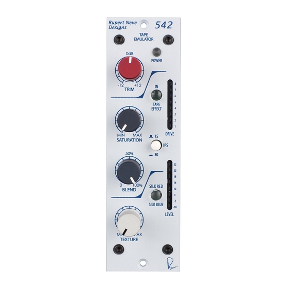 Rupert Neve Designs Portico 500 Series Manual