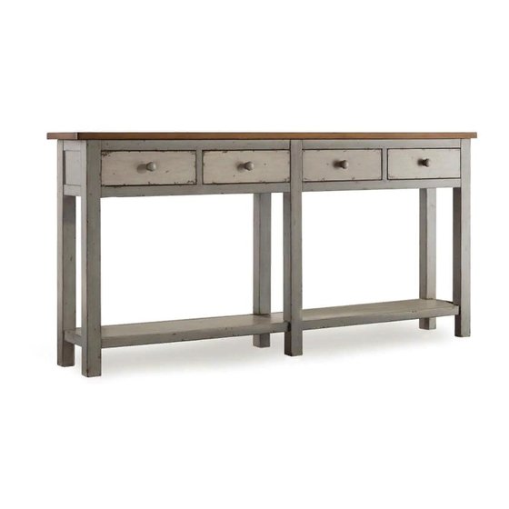Hooker Furniture Ramsey Hall Console 638-85002 Assembly Instruction