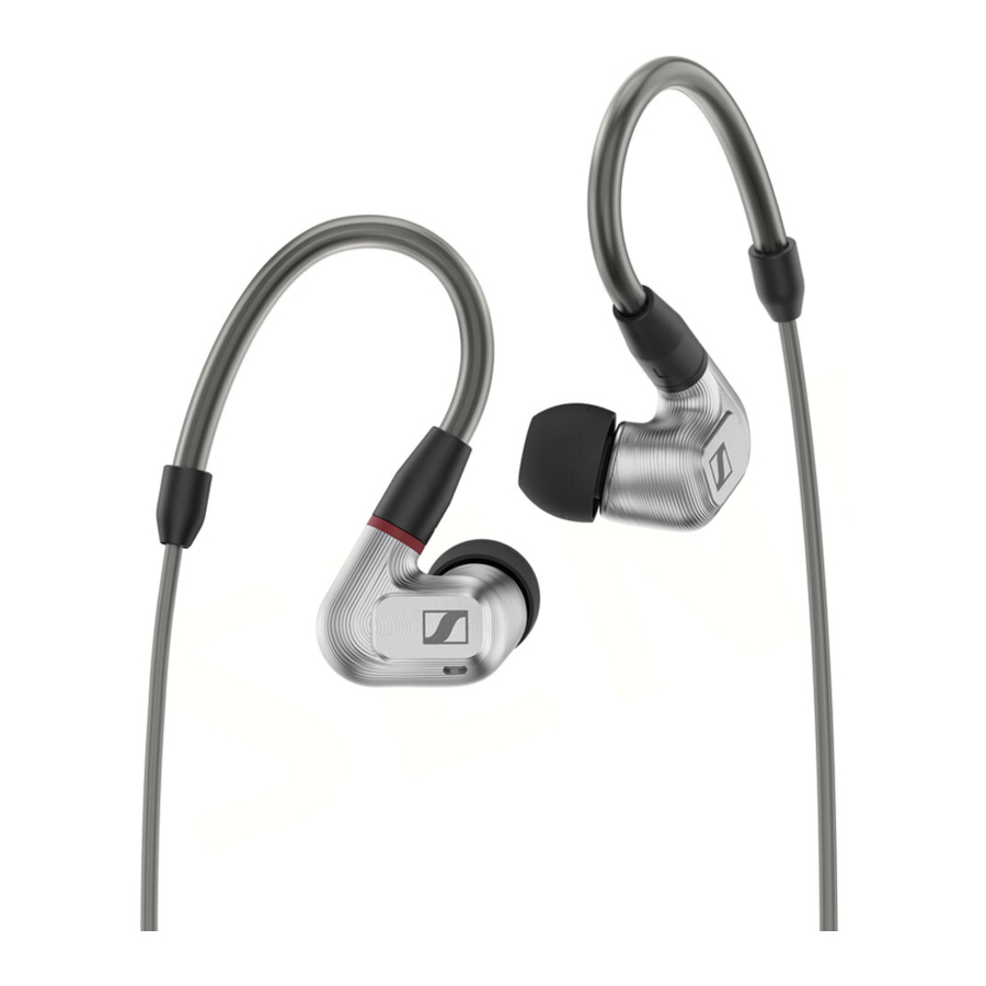 Sennheiser IE 900 - High-end in-ear Earphones Manual