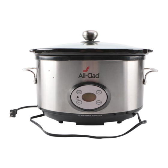 All Clad 6.5 qt Slow Cooker Crock Pot Series AC-65EB Cooking Crockpot  Stainless