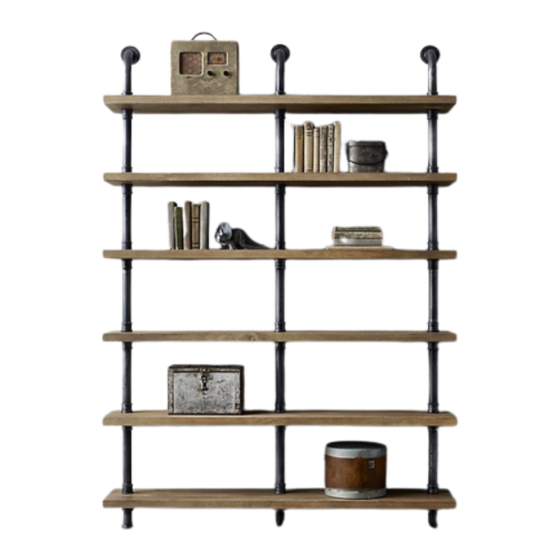RH Baby&child INDUSTRIAL PIPE WIDE SHELVING Assembly Instructions