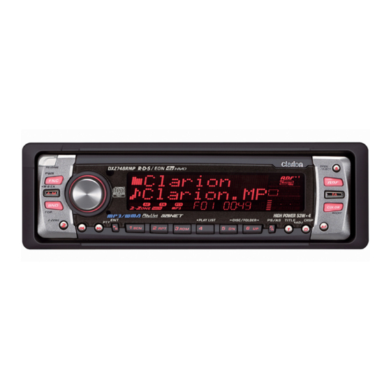 Clarion DXZ748RMP Owner's Manual