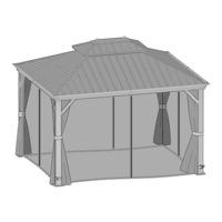 PURPLE LEAF 10x12 BRONZE HARDTOP GAZEBO WITH DOUBLE ROOF Assembly Manual