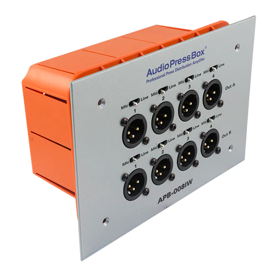 AudioPressBox APB-P008 IW Owner's Manual