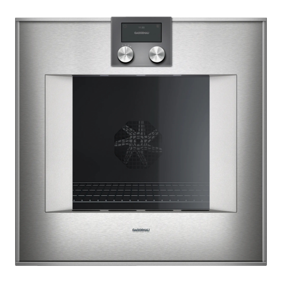 Gaggenau BO 451 611 Use And Care Manual
