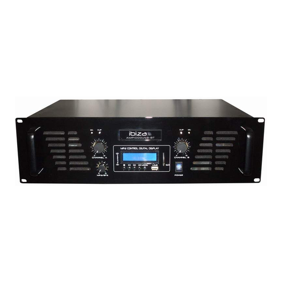 Ibiza sound AMP1000USB-BT Instruction Manual