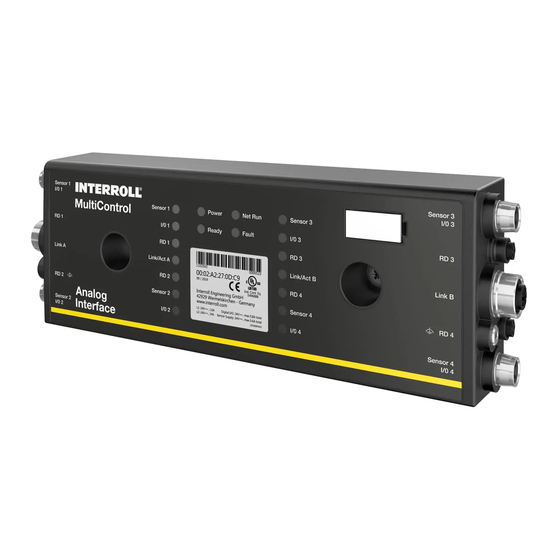 Interroll MultiControl AI Operating Manual