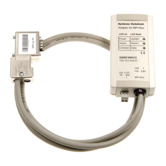 Helmholz SSW7-RK512/RS422 User Manual