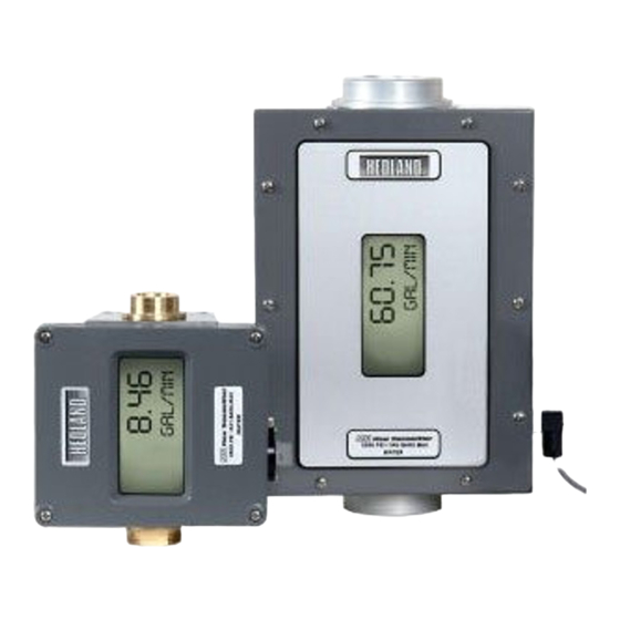Badger Meter Hedland MR Flow Transmitter Manuals