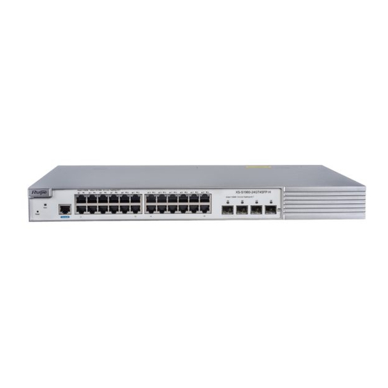 Ruijie Networks XS-S1960-24GT4SFP-H Hardware  Installation And Reference Manual