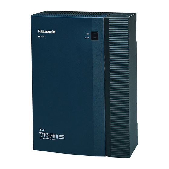 Panasonic KX-TDA15 Getting Started