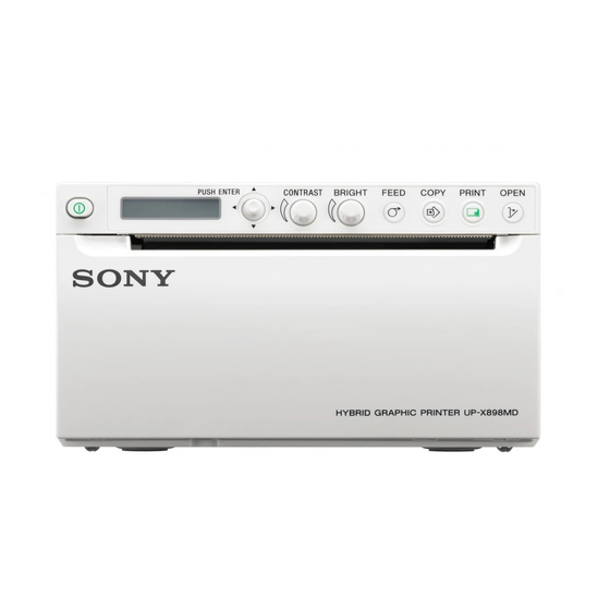 Sony UP-X898MD Manuals