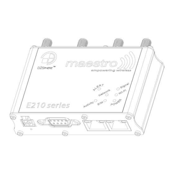 Maestro E Series User Manual