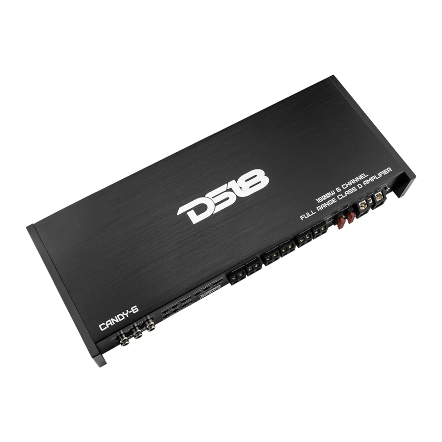 DS18 CANDY-6 - Compact Full-Range Class D 6-Channel Amplifier Manual