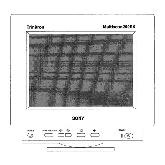 Sony Multiscan 200SX Manuals