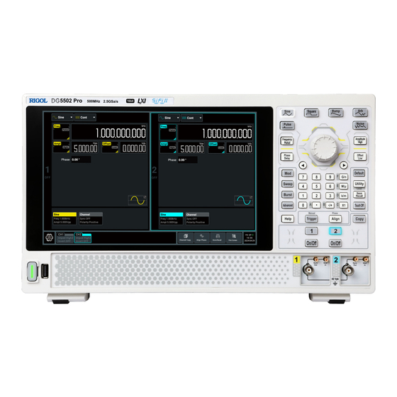 Rigol DG5502 Pro Manuals