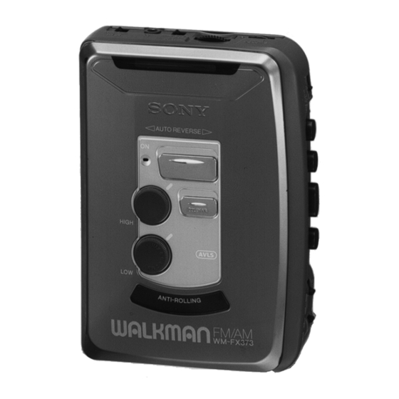 Sony Walkman WM-FX373 Manuals